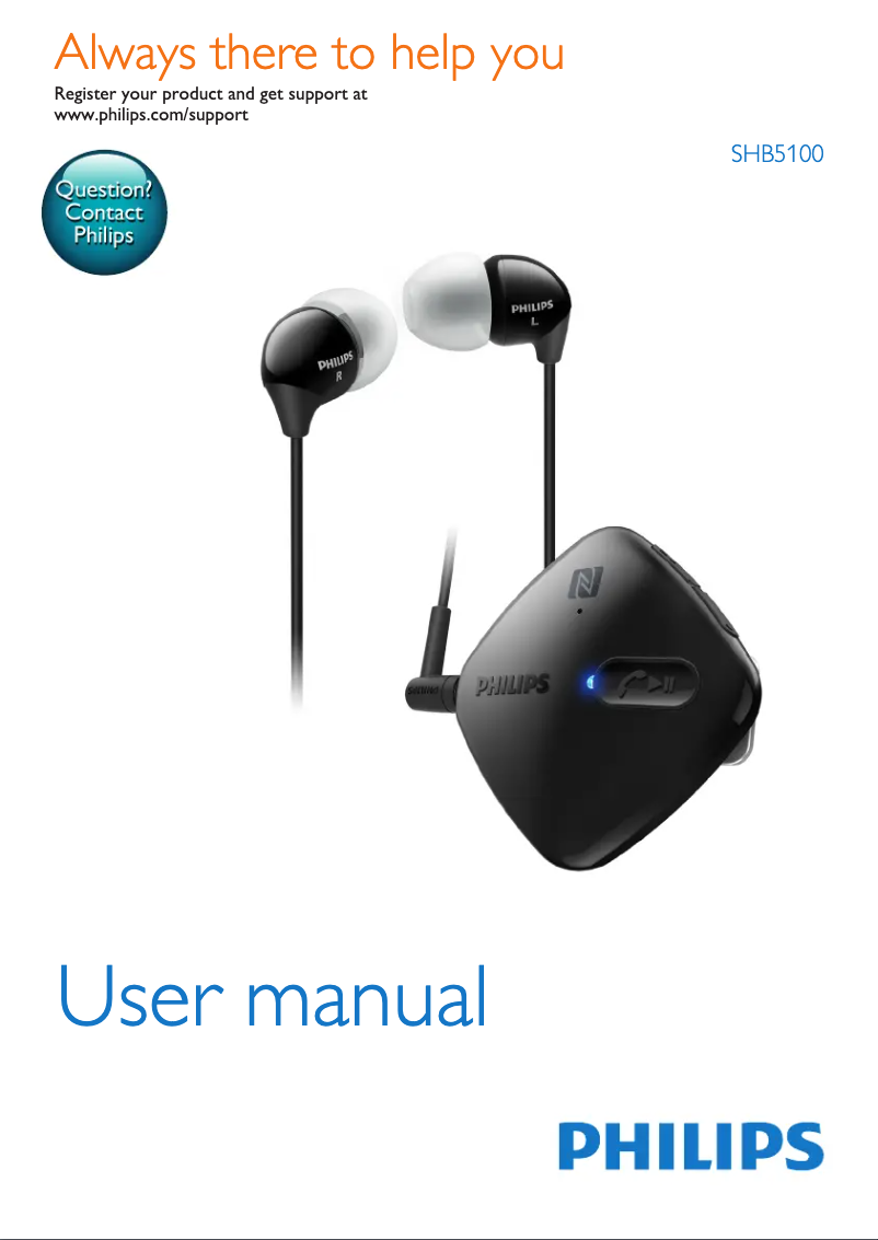 Imagen de la primera página del manual del dispositivo SHB5100