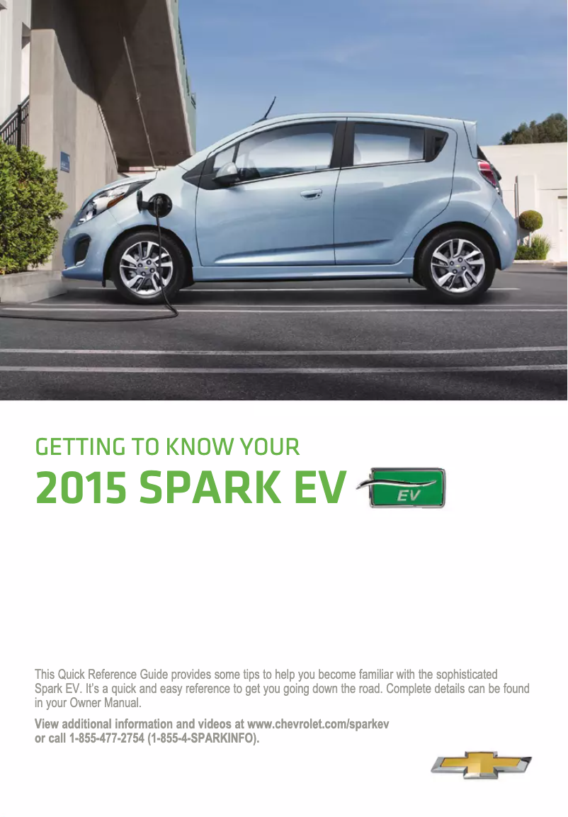 Página 1 del manual Guía de inicio rápido Chevrolet Spark EV (2015)