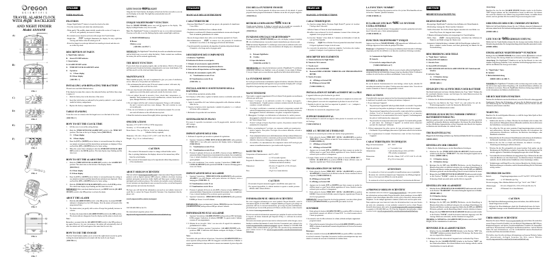Página 1 del manual Manual de usuario Oregon Scientific AS316NE