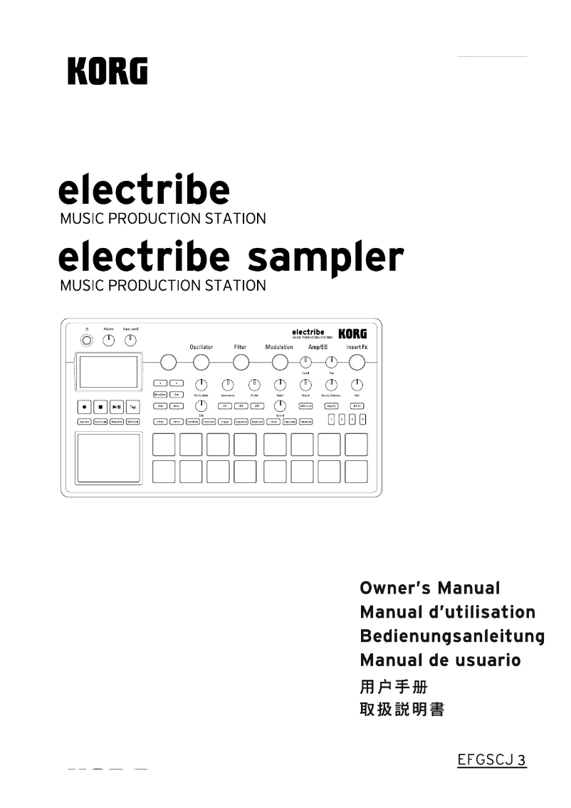 Imagen de la primera página del manual del dispositivo electribe