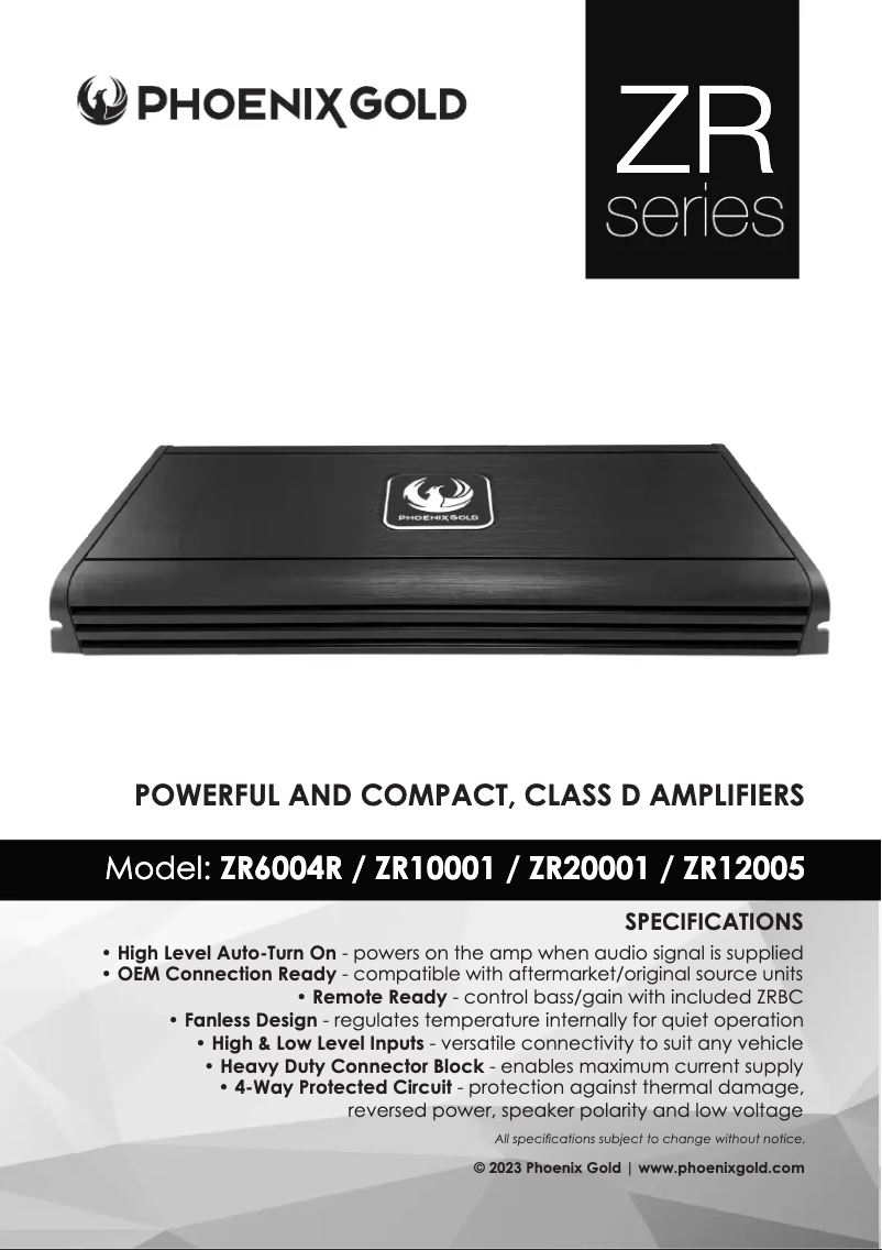 Imagen de la primera página del manual del dispositivo ZR12005