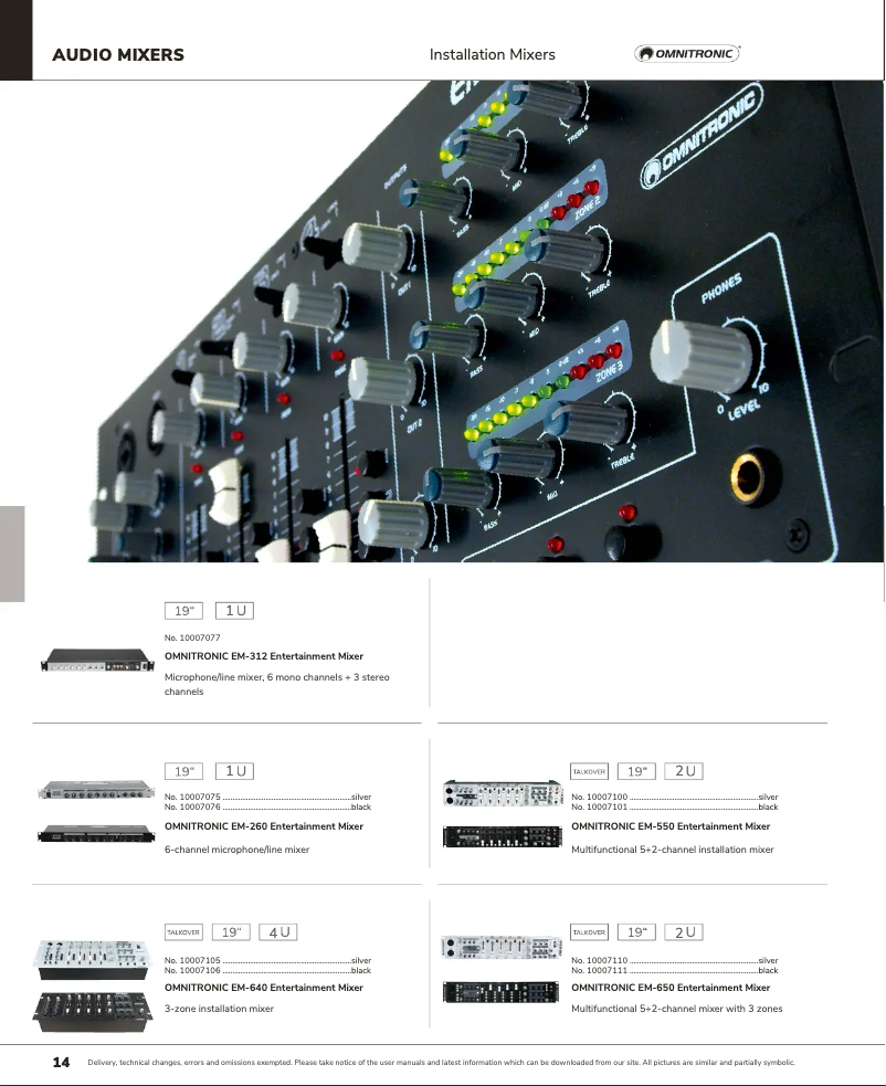 Página nº 1 - Catálogo Omnitronic EM-312