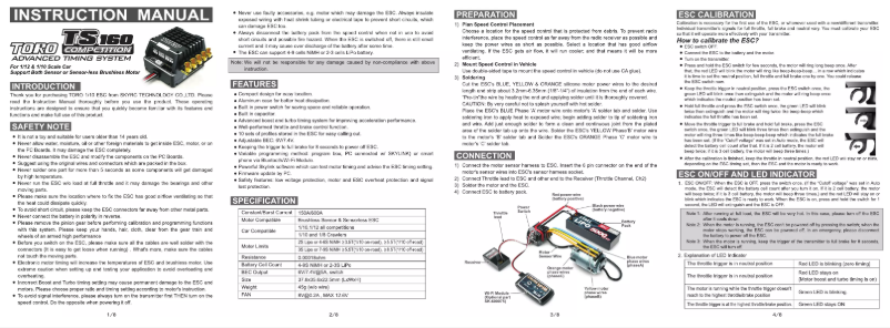 Página 1 del manual Manual de usuario SkyRC Toro TS160