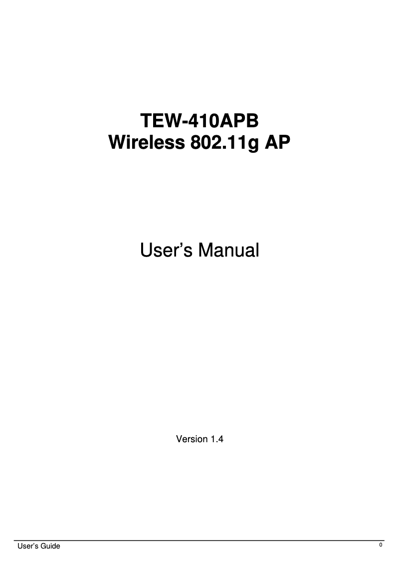 Página 1 del manual Manual de usuario TRENDnet TEW-410APB