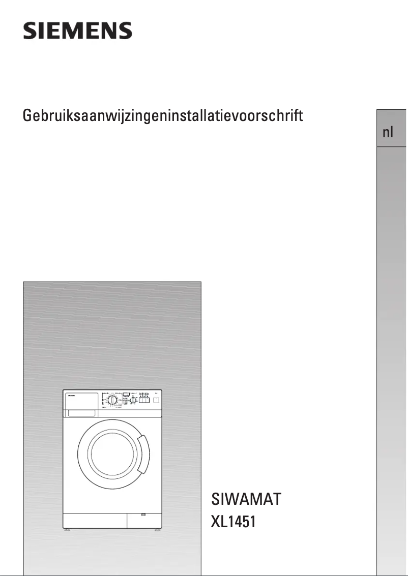 Página 1 del manual Manual de usuario Siemens WXL1451