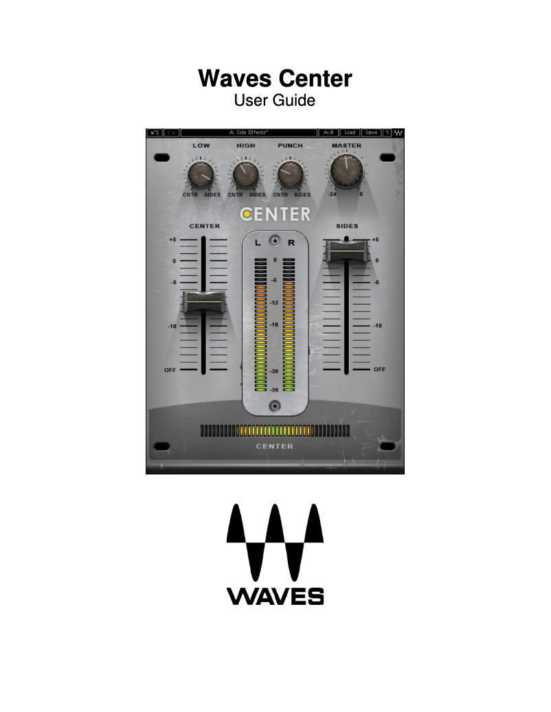 Página nº 1 - Manual de usuario Waves Center