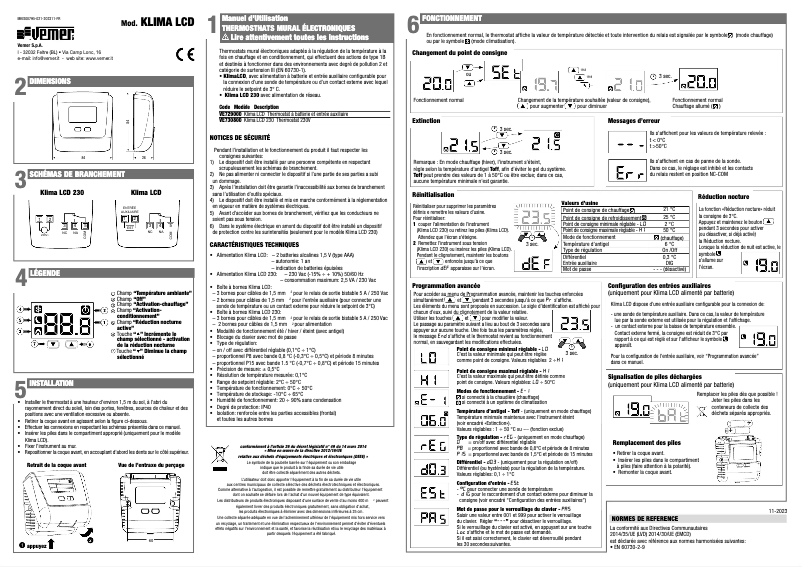 Página 1 del manual Manual de usuario Vemer Klima LCD