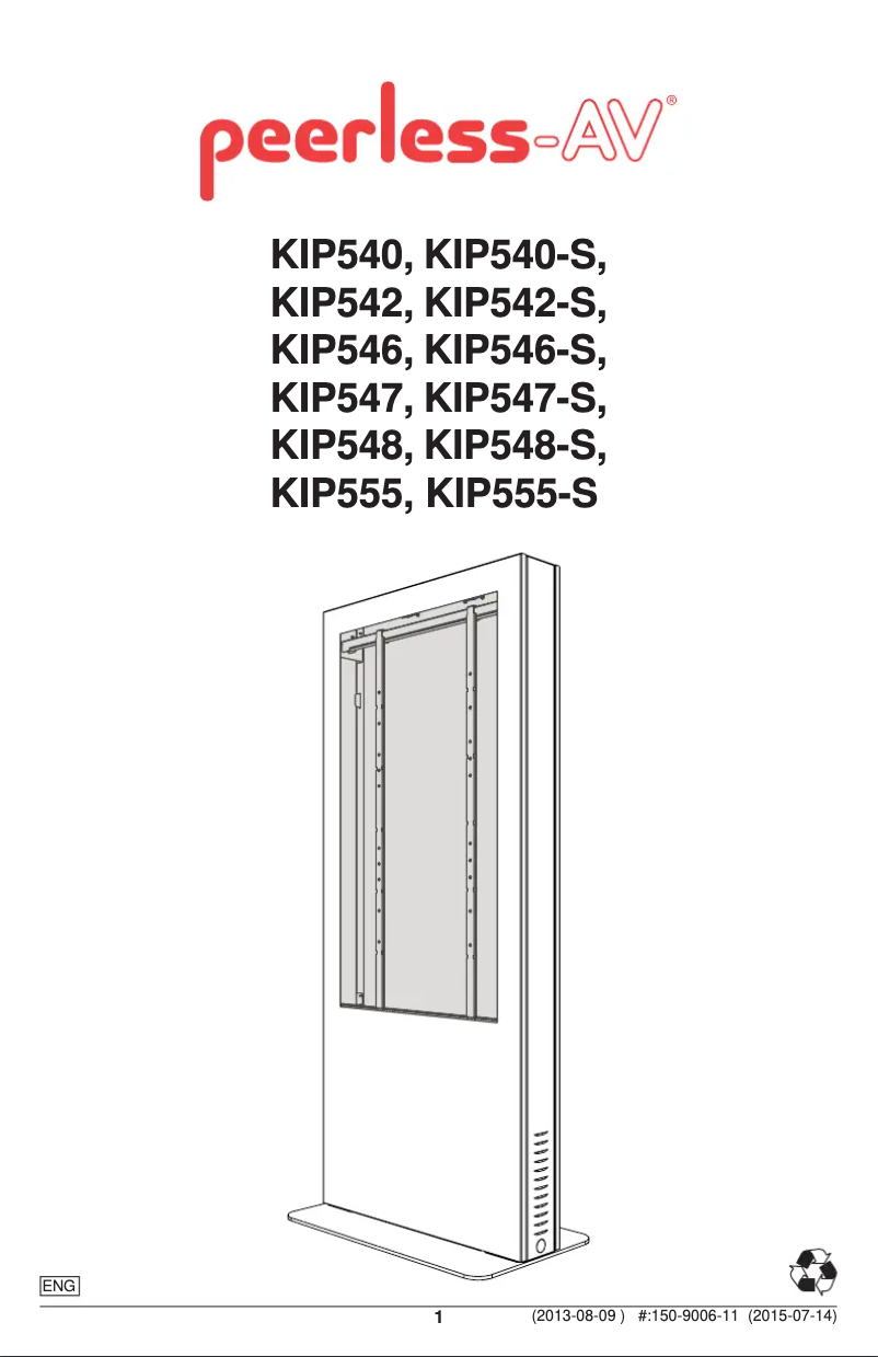 Página nº 1 - Manual de usuario Peerless-AV KIP548-S