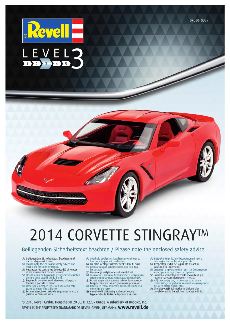 Imagen de la primera página del manual del dispositivo Corvette Stingray