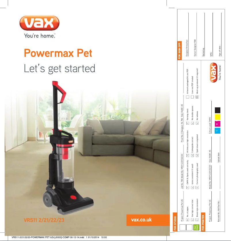 Página nº 1 - Manual de usuario Vax Powermax Pet