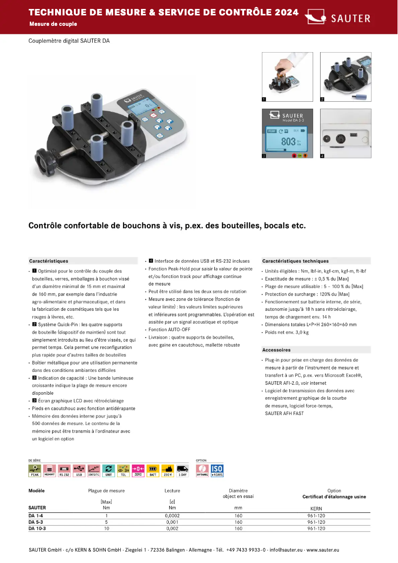 Página 1 del manual Folleto Kern DA 10-3