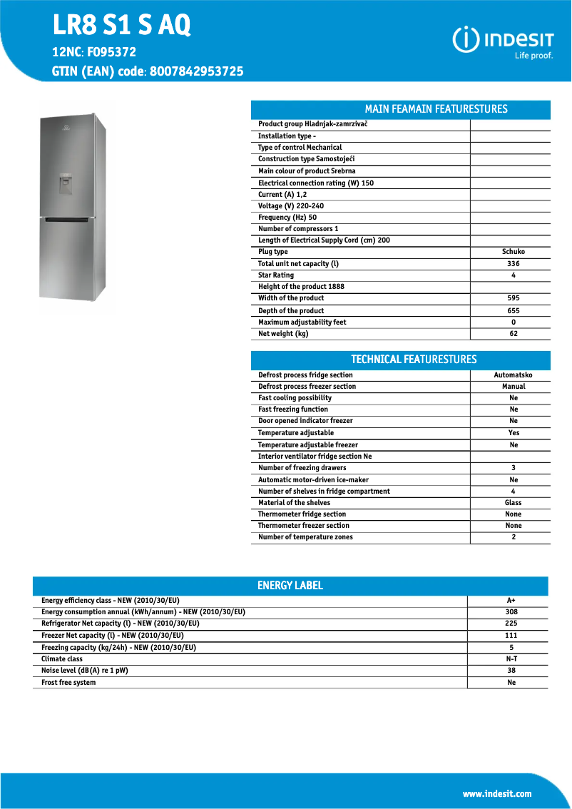 Imagen de la primera página del manual del dispositivo LR8 S1 S AQ