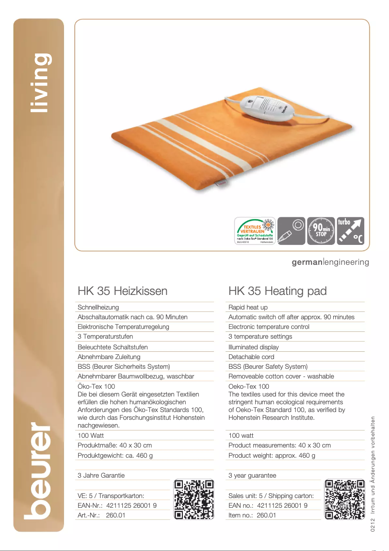 Imagen de la primera página del manual del dispositivo HK 35