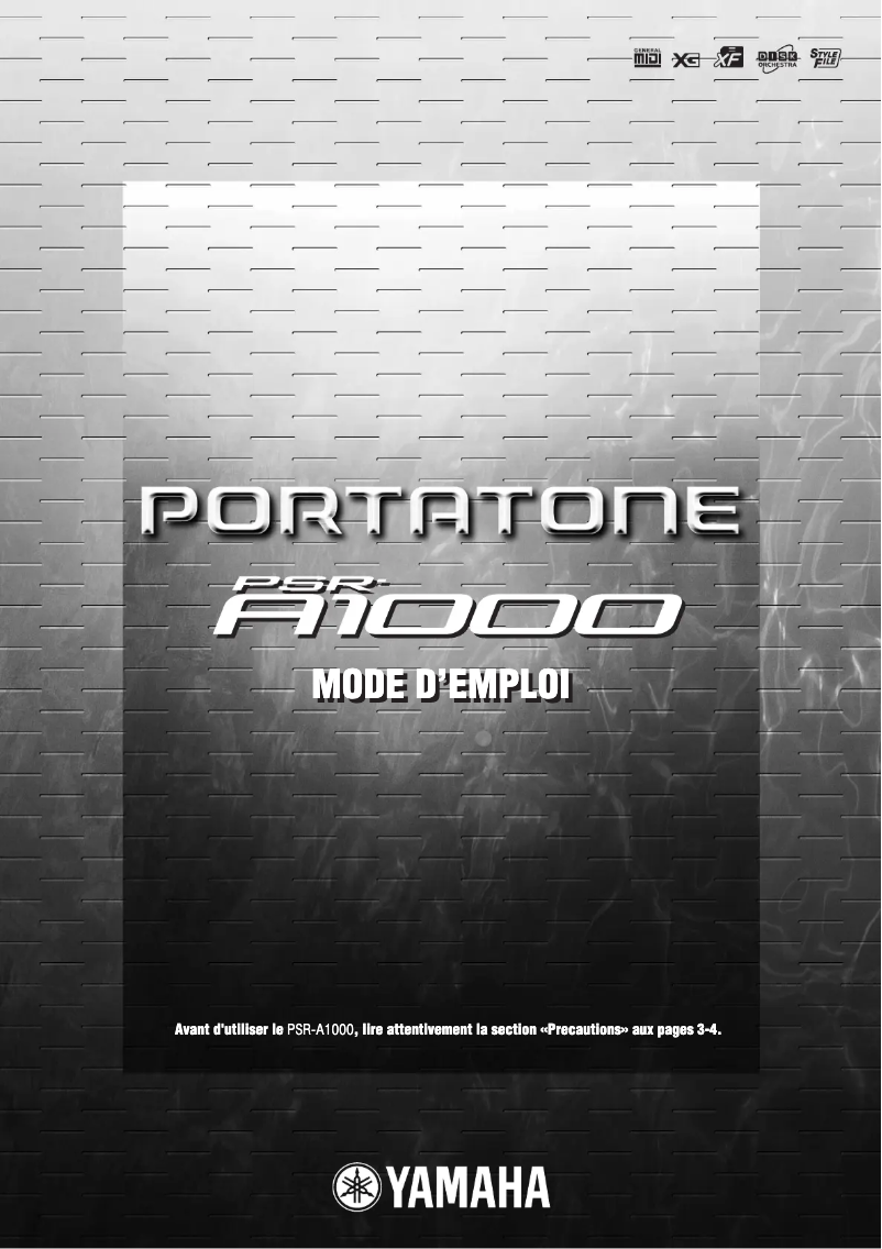 Imagen de la primera página del manual del dispositivo Portatone PSR-2000