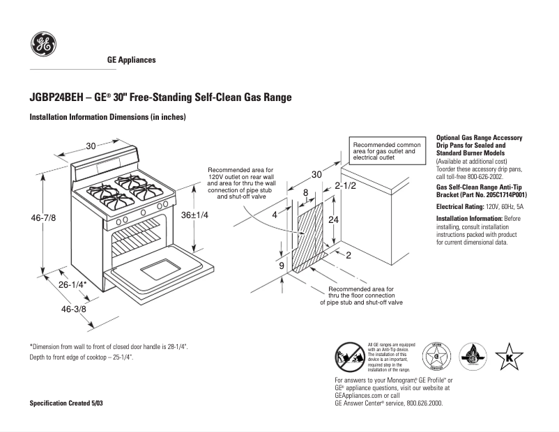 Imagen de la primera página del manual del dispositivo JGBP24BEHCT