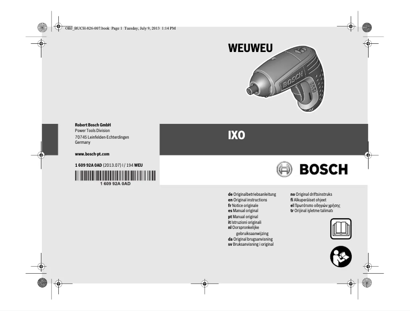Página nº 1 - Manual de usuario Bosch IXO 4 Upgrade Full