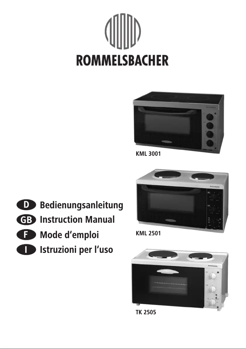 Página nº 1 - Manual de usuario Rommelsbacher TK 2505