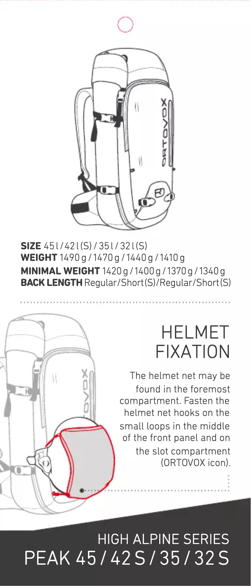 Imagen de la primera página del manual del dispositivo Peak 45