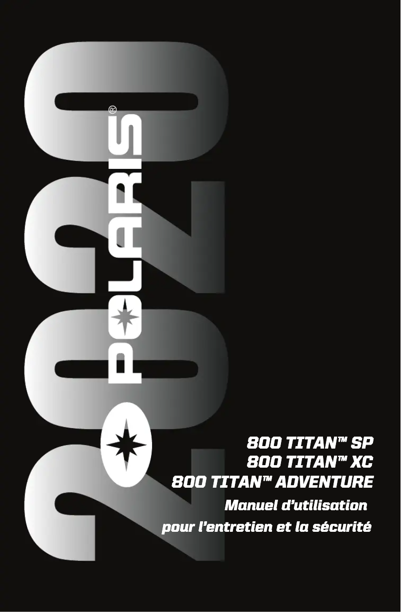 Página 1 del manual Manual de usuario Polaris 800 Titan XC 155 (2020)
