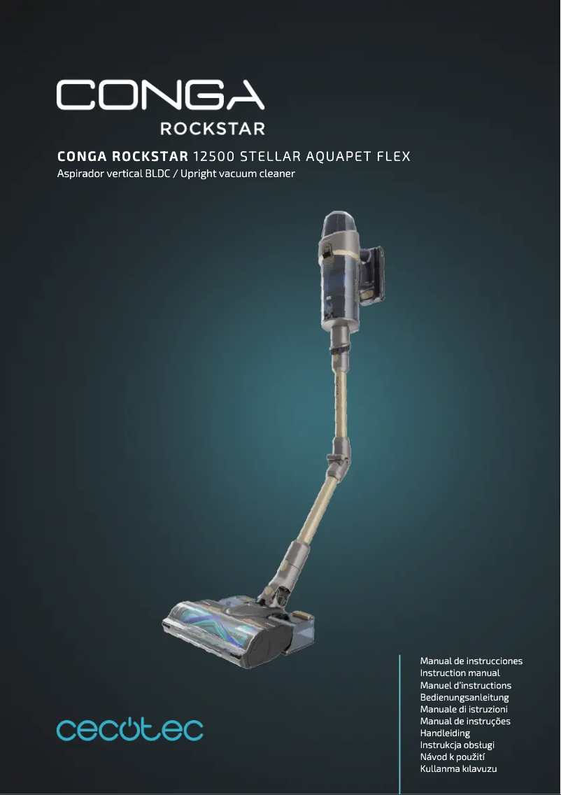Página 1 del manual Manual de usuario Cecotec Conga Rockstar 12500 Stellar AquaPet Flex