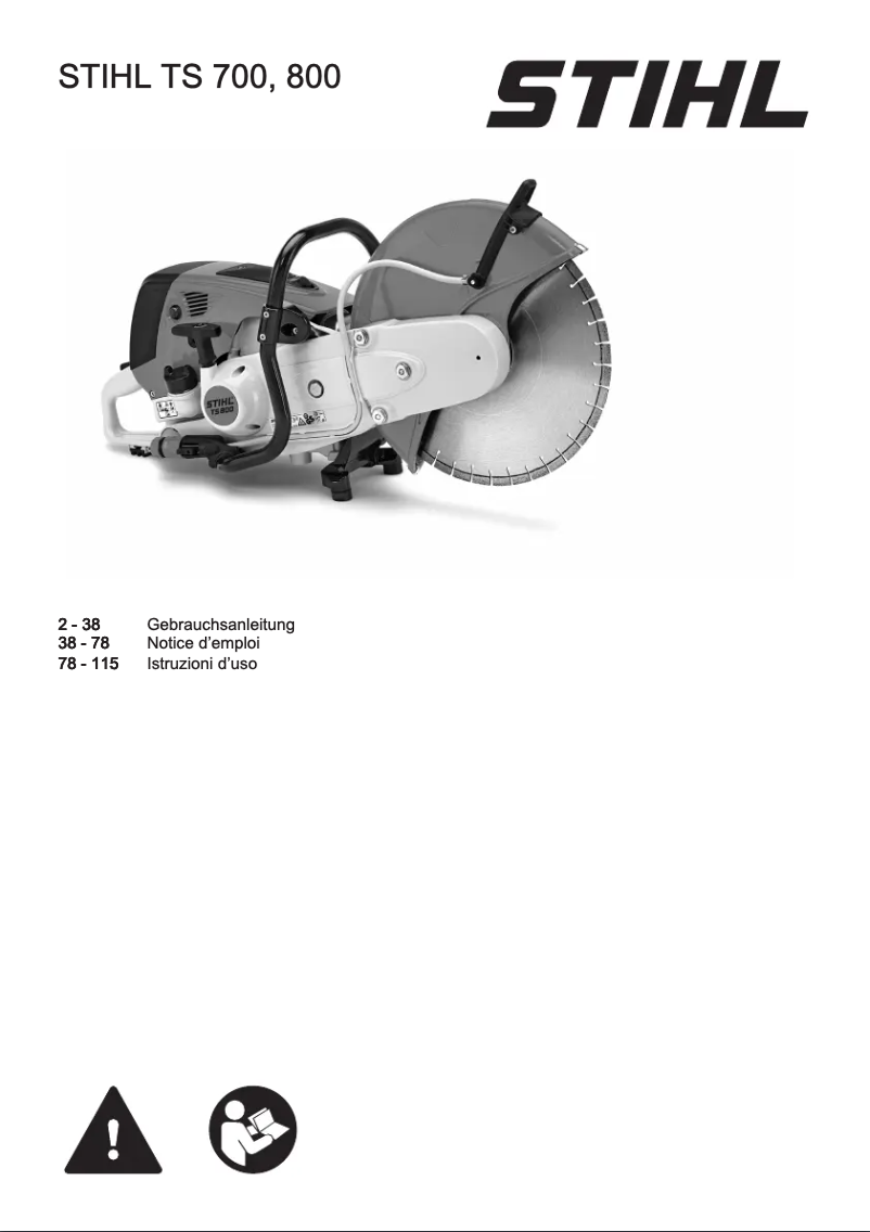 Imagen de la primera página del manual del dispositivo TS 800