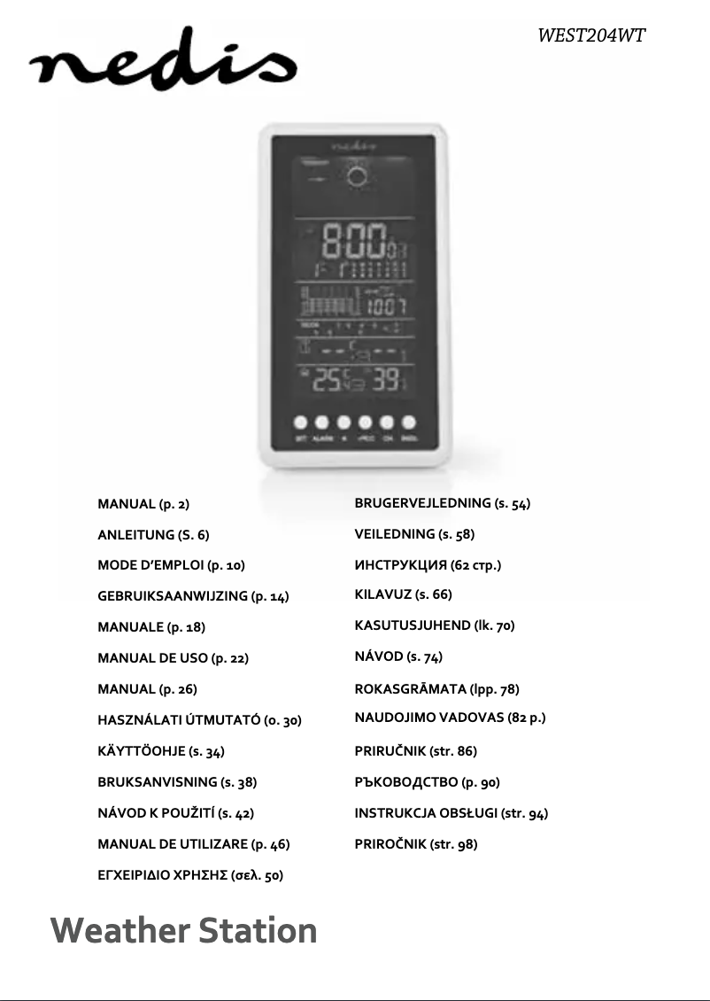 Página 1 del manual Manual de usuario Nedis WEST204WT
