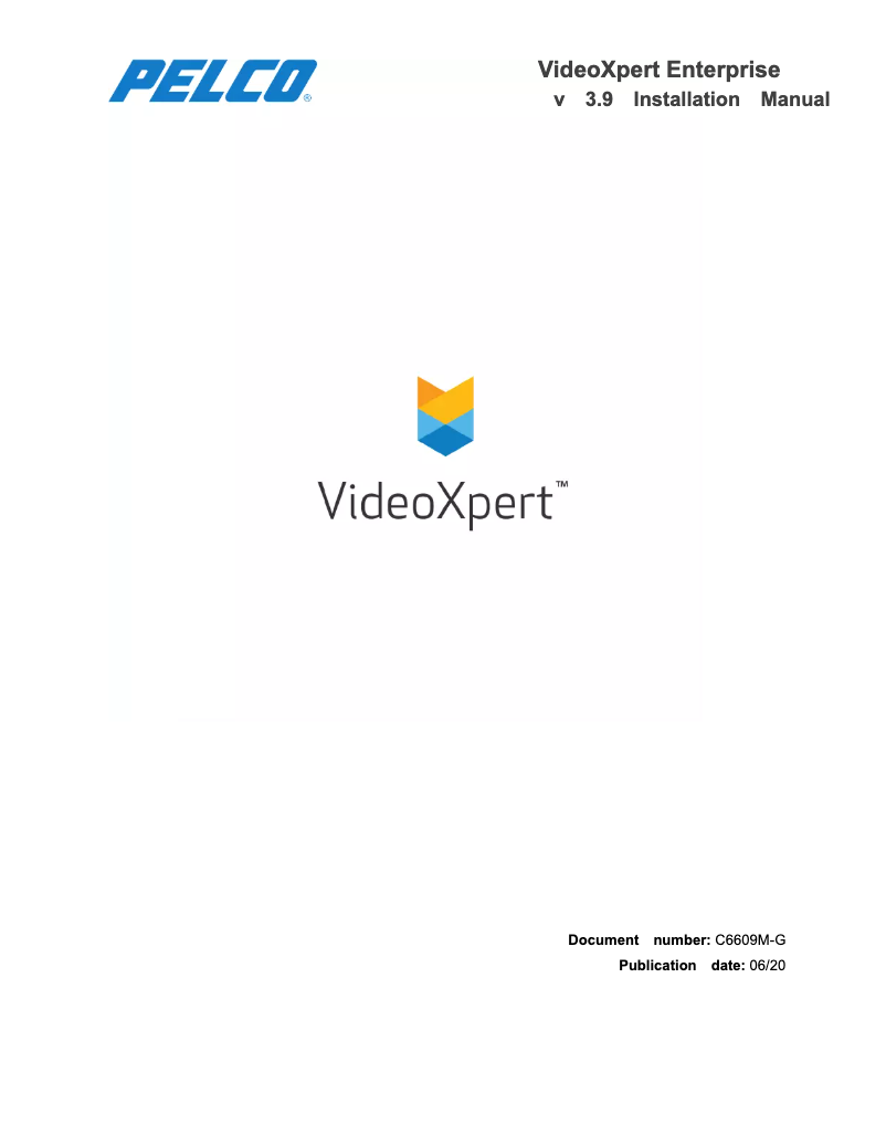 Imagen de la primera página del manual del dispositivo VideoXpert Enterprise VXS2-E216-12S