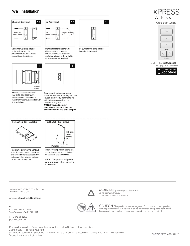 Imagen de la primera página del manual del dispositivo xPRESS
