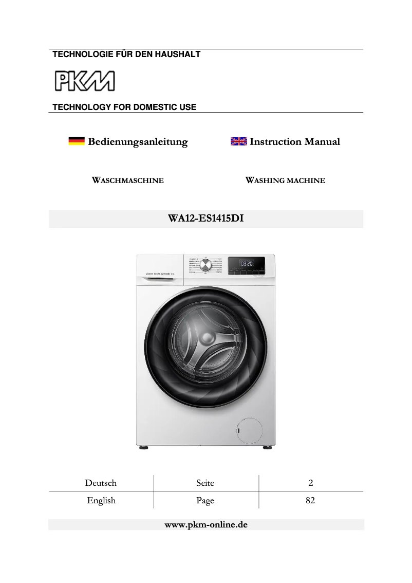 Página 1 del manual Manual de usuario PKM WA12-ES1415DI