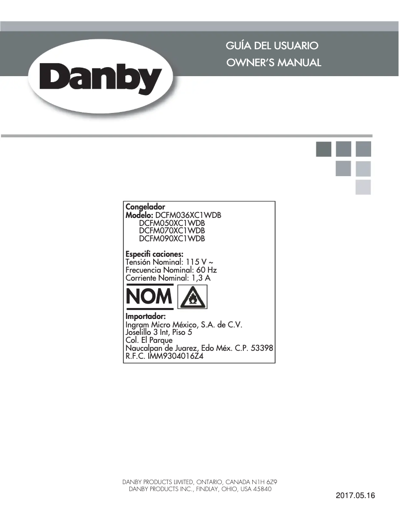 Página 1 del manual Manual de usuario Danby DCFM036XC1WDB