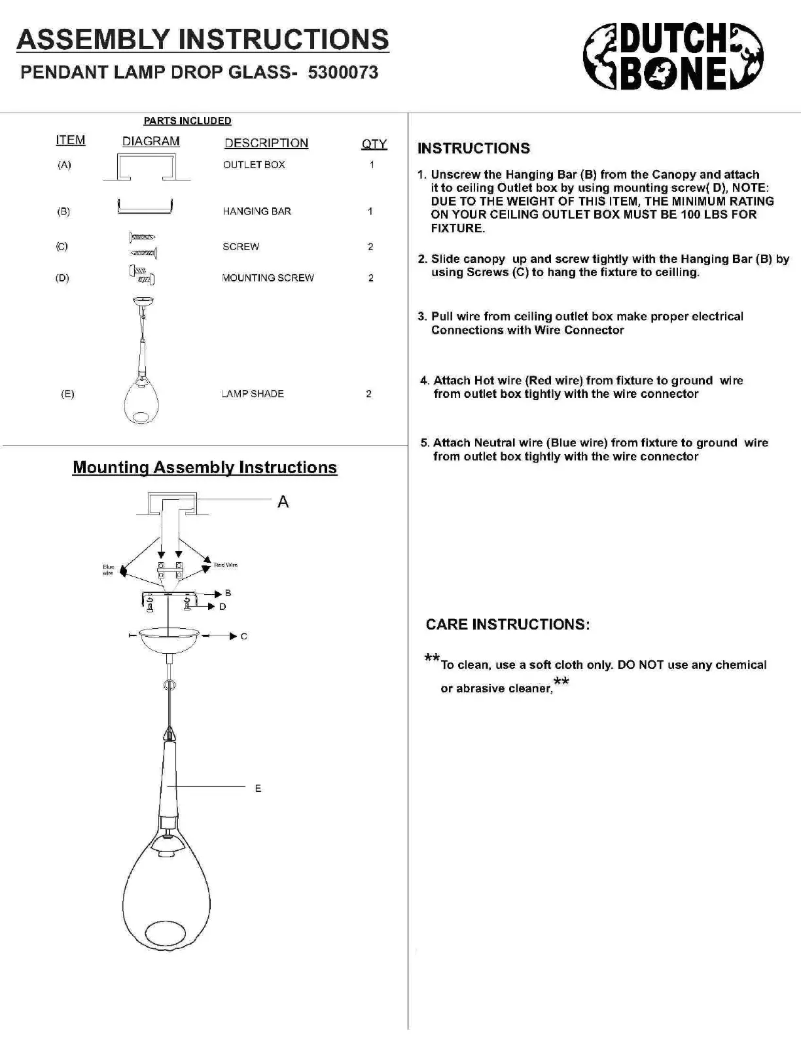 Imagen de la primera página del manual del dispositivo Drop Glass