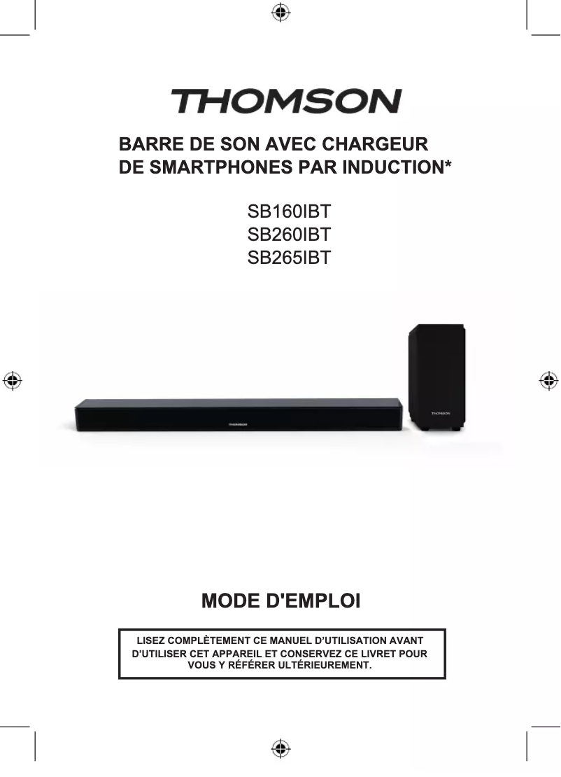 Página 1 del manual Manual de usuario Thomson SB265IBT