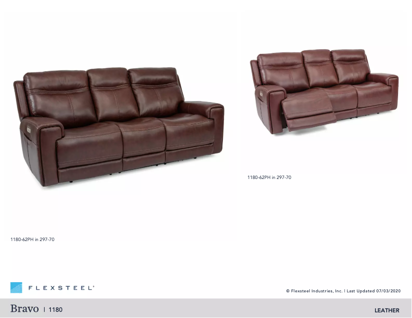 Página 1 del manual Manual de usuario Flexsteel Bravo 1180-62PH