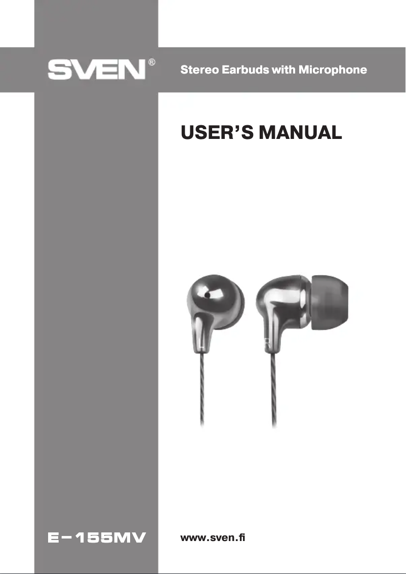 Imagen de la primera página del manual del dispositivo E-155MV