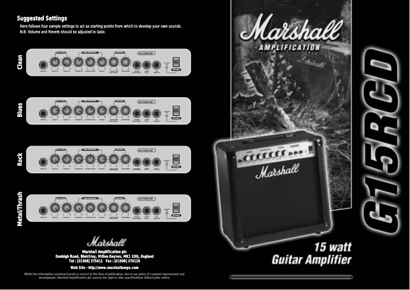 Página 1 del manual Manual de usuario Marshall MG15RCD