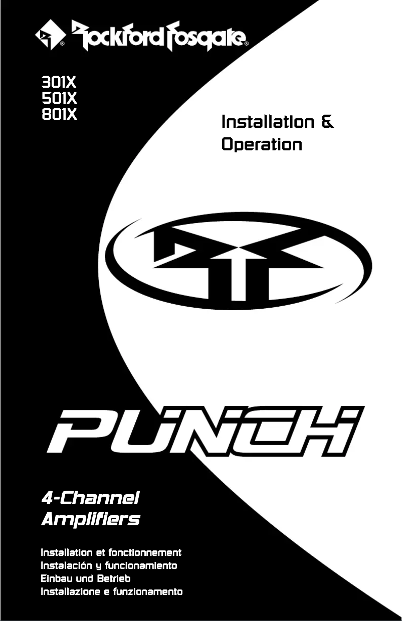 Página 1 del manual Manual de usuario Rockford Fosgate Punch 301X