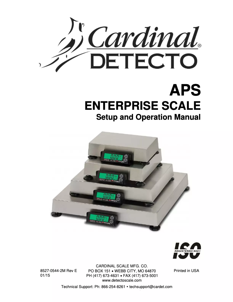 Página 1 del manual Manual de usuario Cardinal Detecto APS30