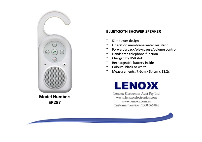 Imagen de la primera página del manual del dispositivo SR287