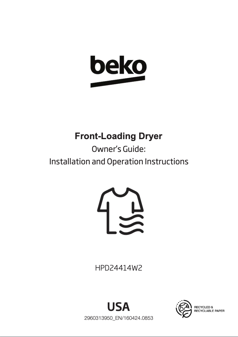 Página 1 del manual Manual de usuario Beko HPD24414W2