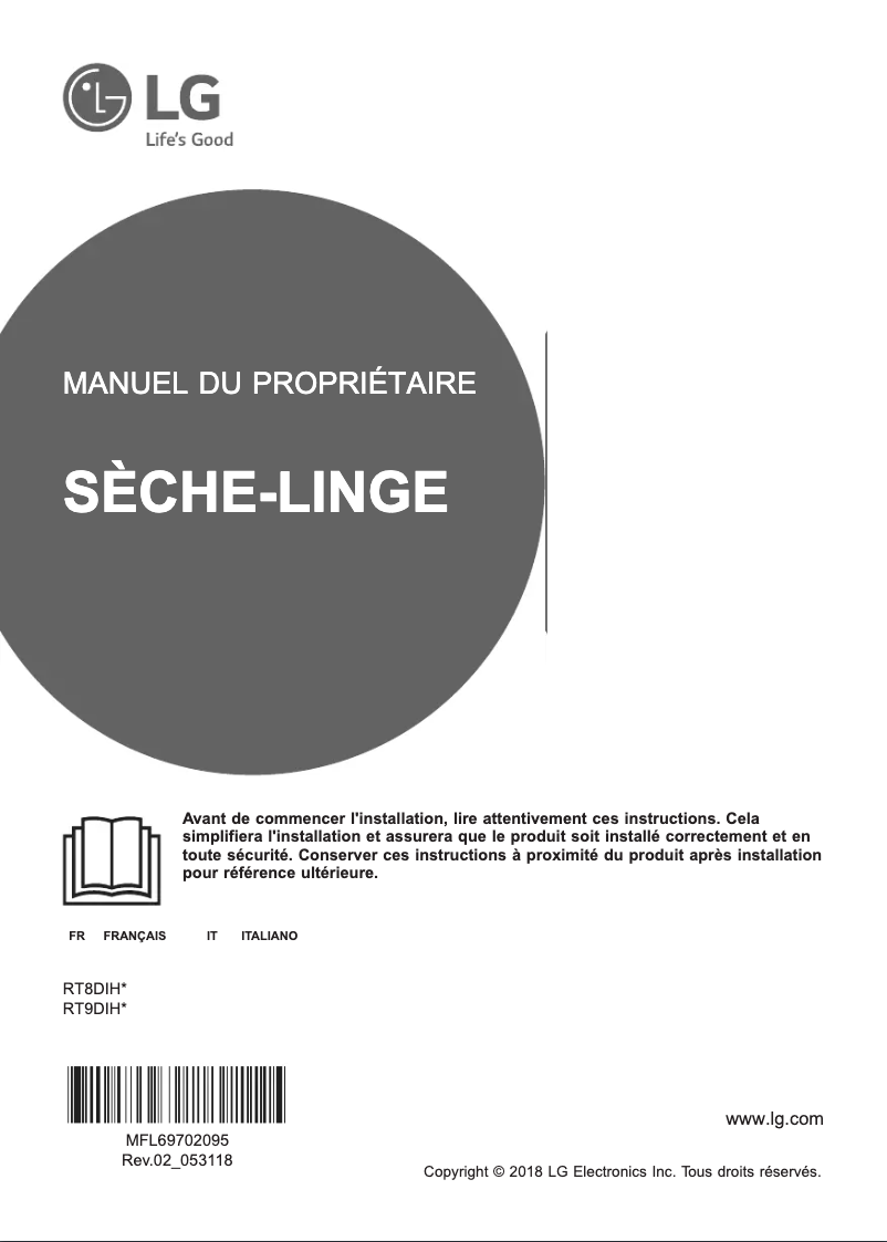 Imagen de la primera página del manual del dispositivo RT8DIH2