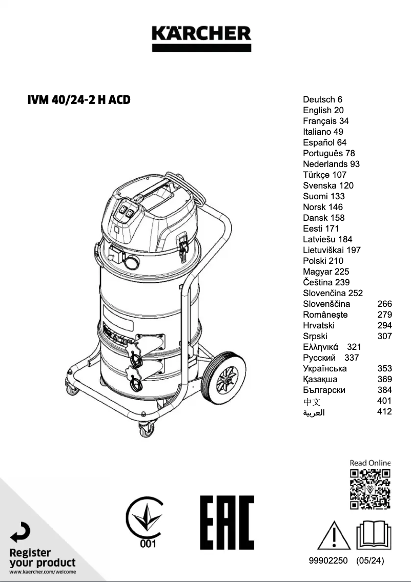 Página 1 del manual Manual de usuario Kärcher IVM 40/24-2 H