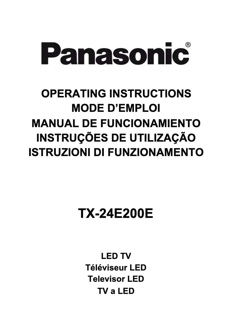 Imagen de la primera página del manual del dispositivo Viera TX-24E200E