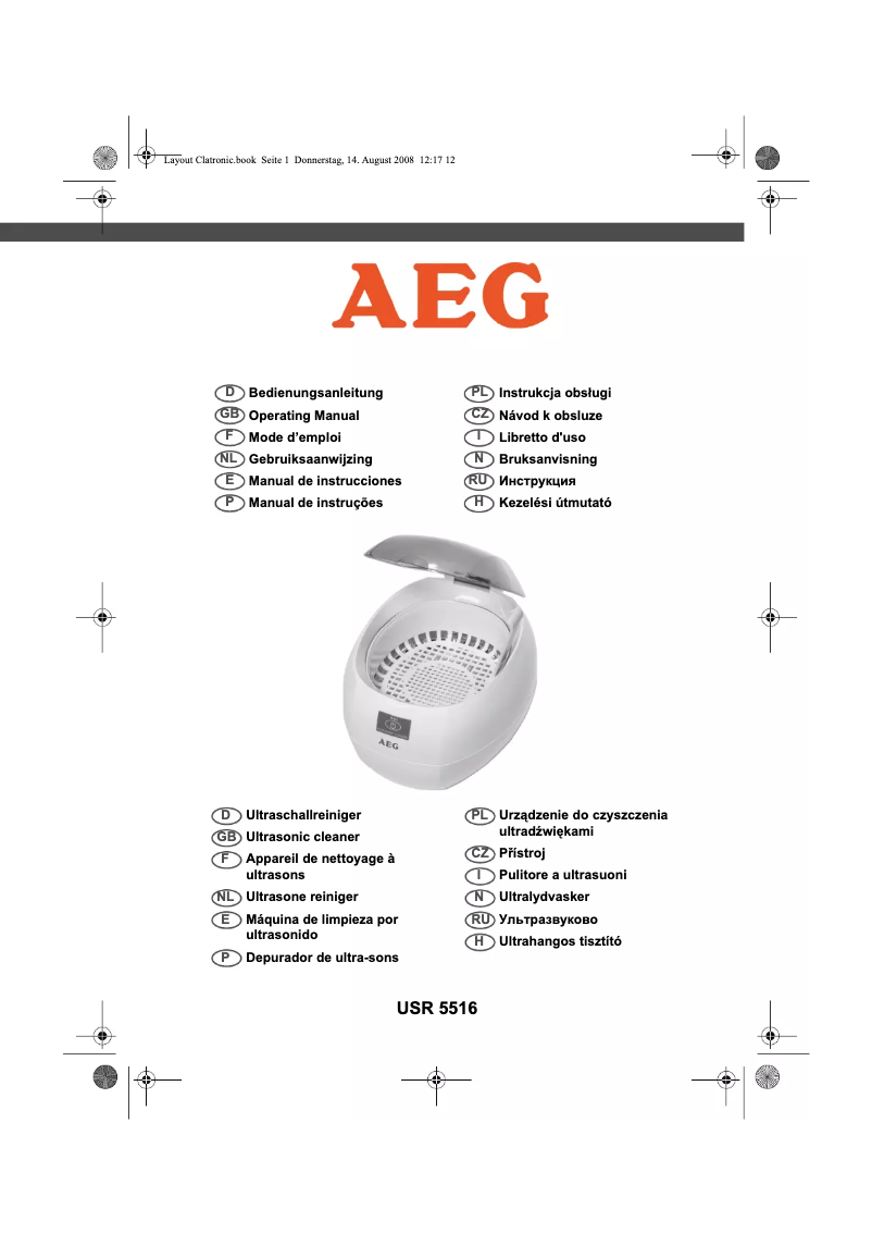 Imagen de la primera página del manual del dispositivo USR 5516