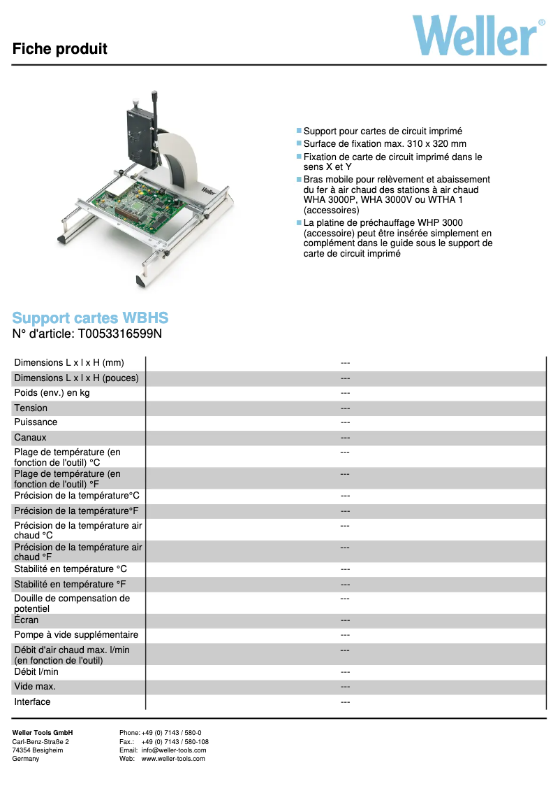 Imagen de la primera página del manual del dispositivo WBH S