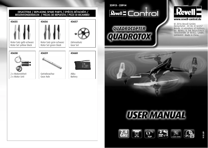 Imagen de la primera página del manual del dispositivo Quadrotox