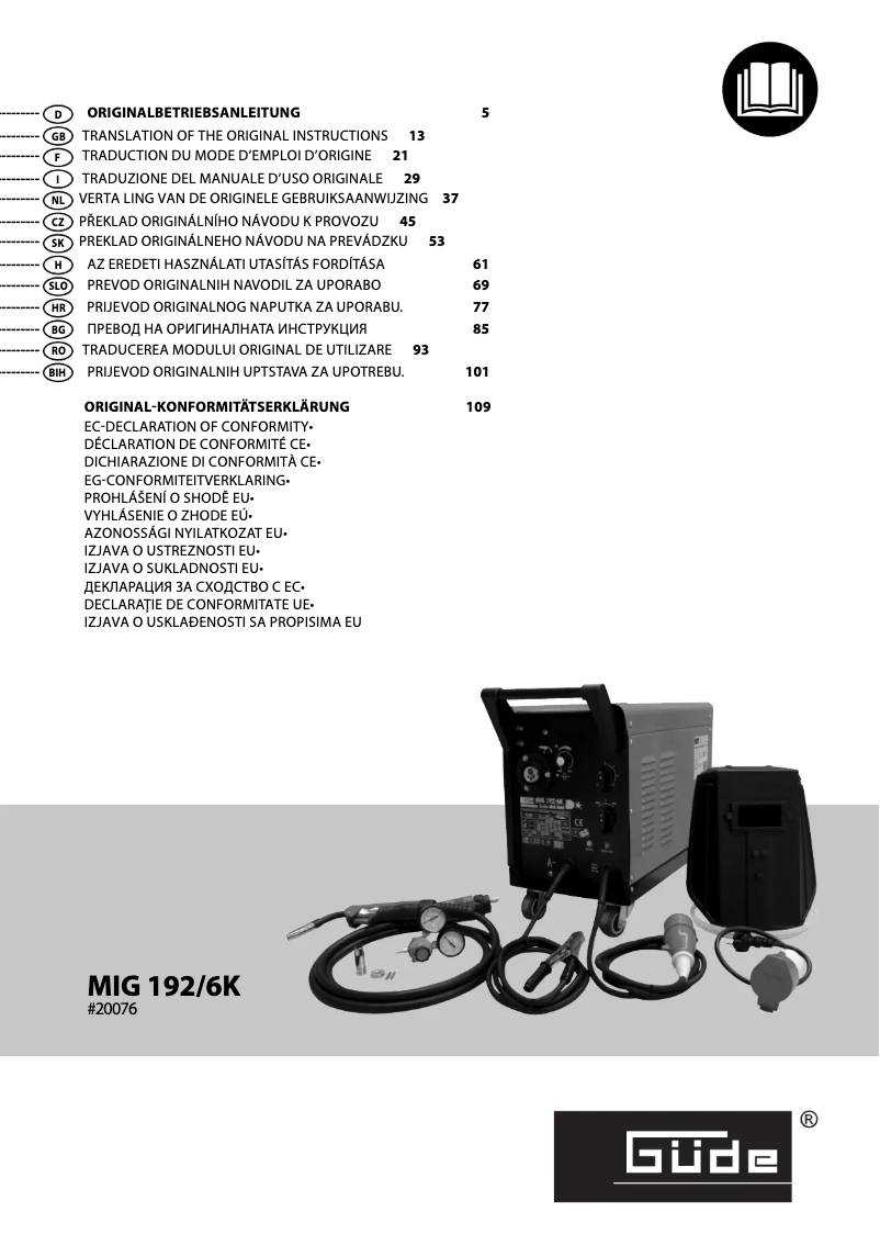 Imagen de la primera página del manual del dispositivo 20076
