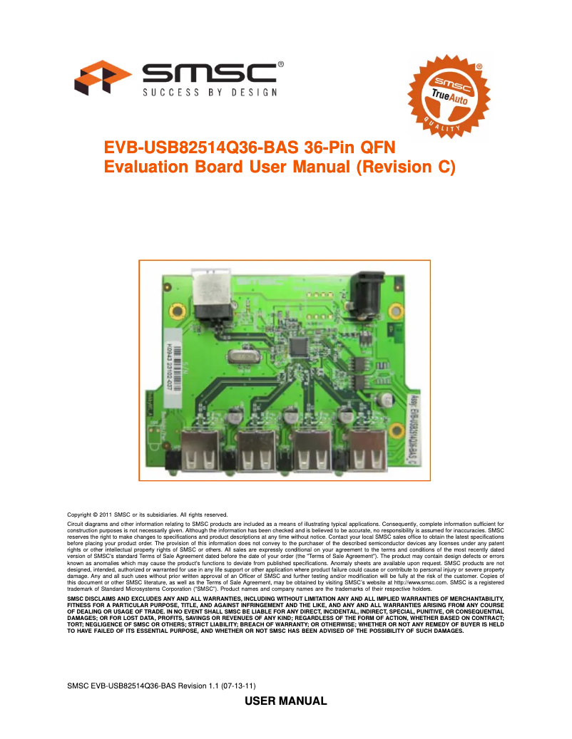 Imagen de la primera página del manual del dispositivo USB82514