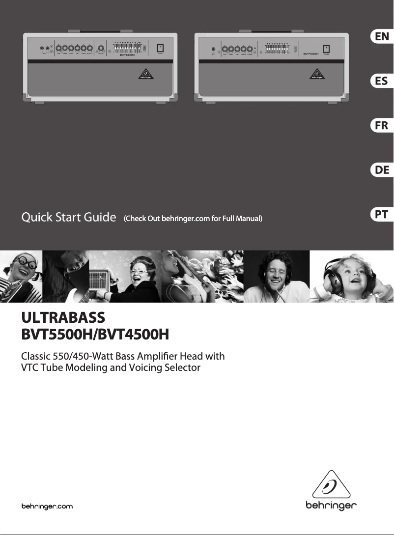 Imagen de la primera página del manual del dispositivo Ultrabass BVT5500H