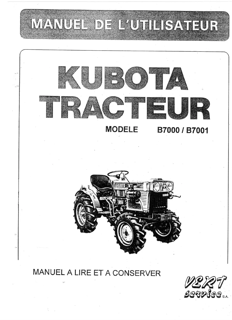Página 1 del manual Manual de usuario Kubota B7000