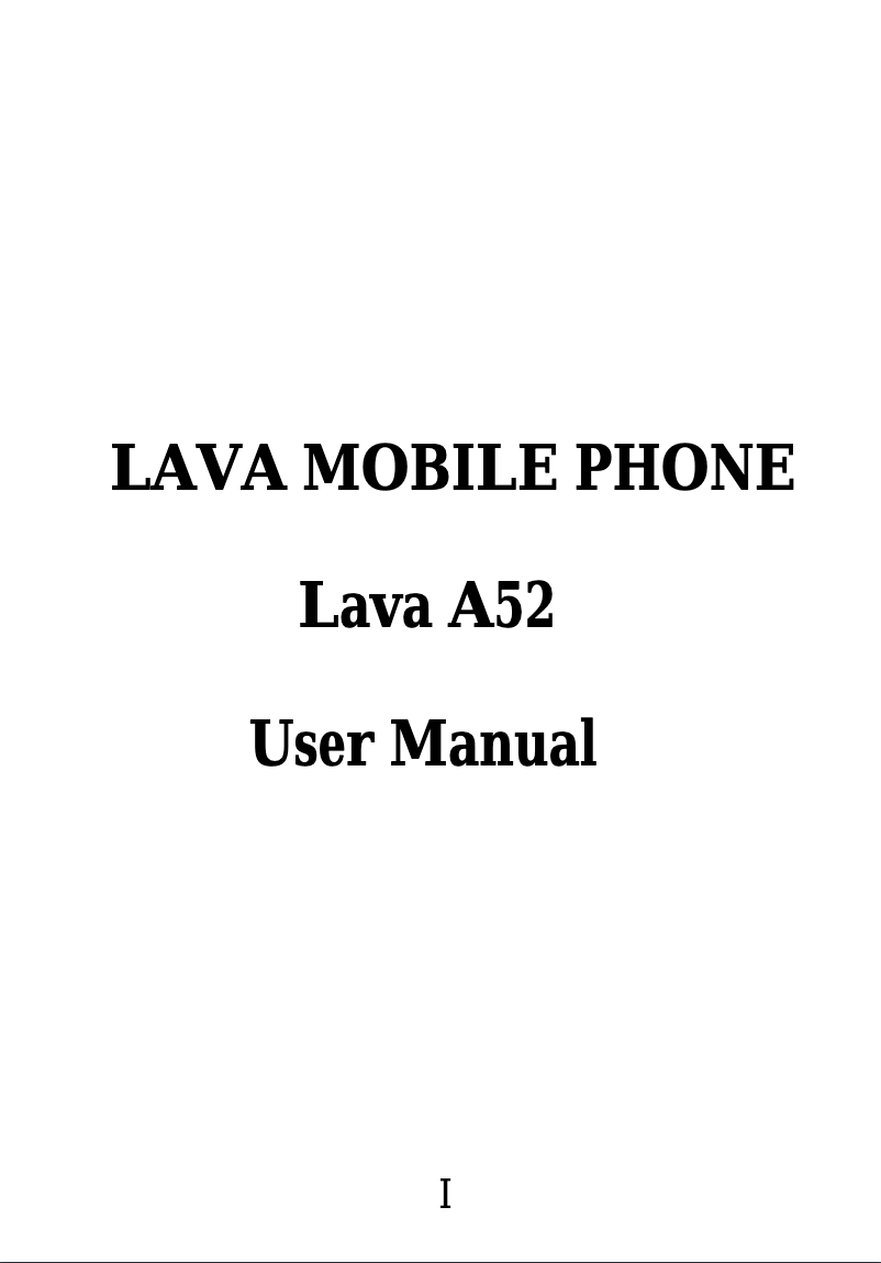 Imagen de la primera página del manual del dispositivo A52